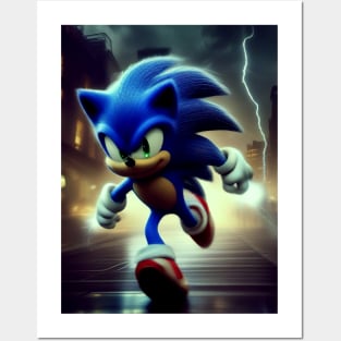 lightning sonic Posters and Art